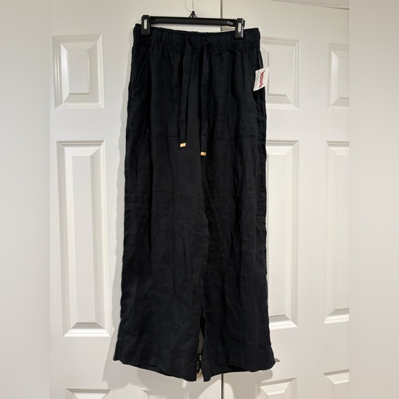 Jolie Pants - NWT Wide Leg Black Linen Pants Size S Beach Summer Classic